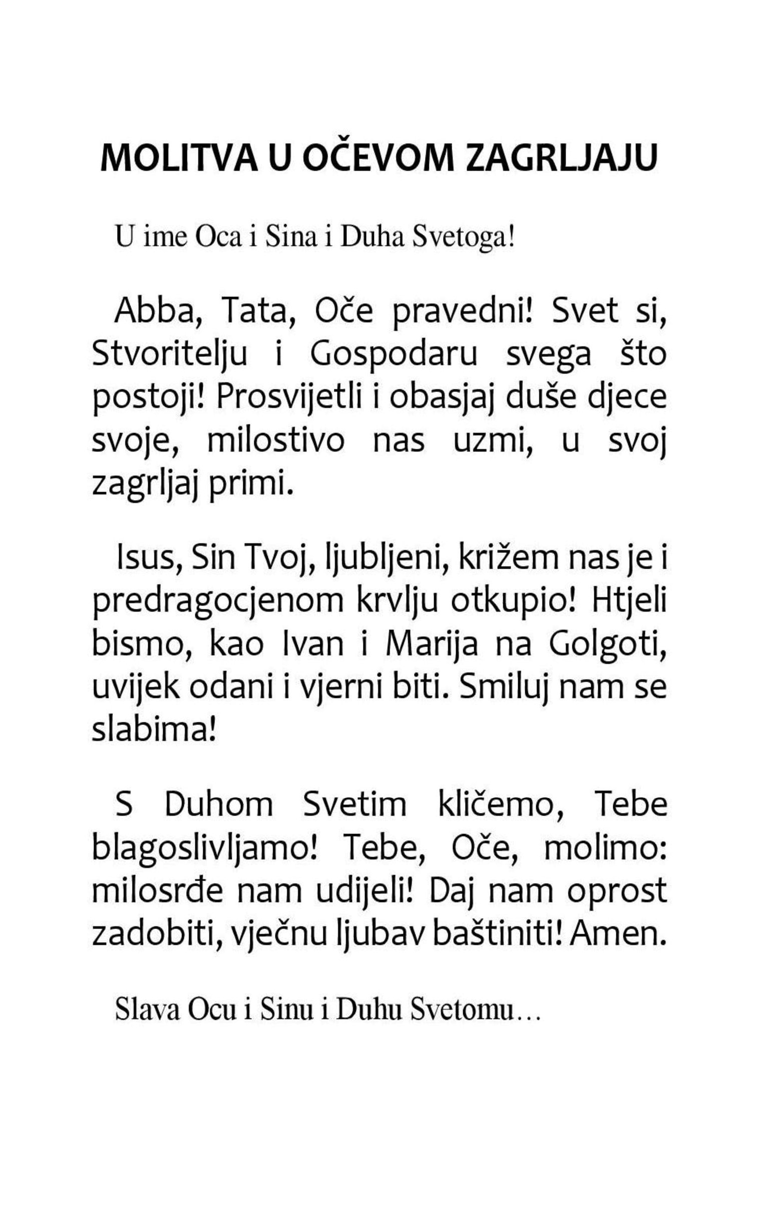 Očev zagrljaj